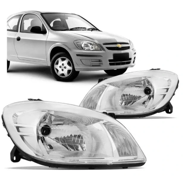 Farol Celta Prisma 2007 2008 2009 A 2016 Mascara Cromada