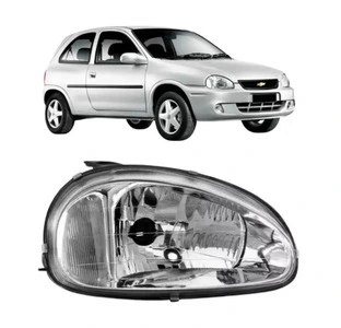 Farol Corsa 2000 A 2002 Classic 2003 A 2007 Mascara Cromada