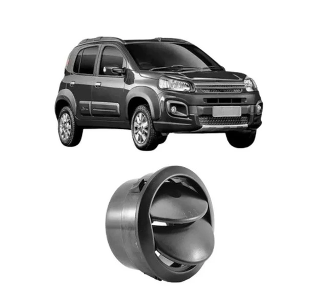 Difusor Ar Preto Lateral Uno Fiorino 2010 A 2014