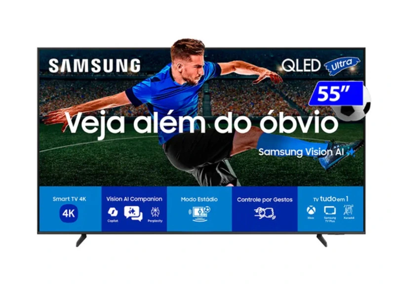 Smart TV Samsung QLED Ultra 55" 4K Comando de Voz QN55QEF1AGXZD